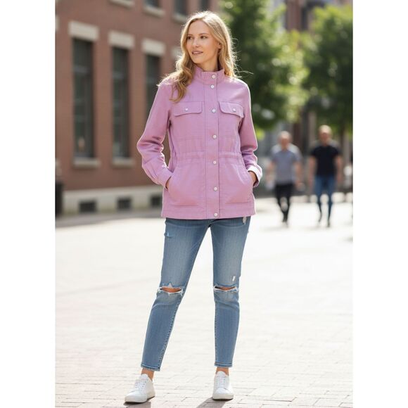 GAP Jackets & Blazers - GAP Lilac Utility Jacket - Button Front Shirt Jacket with Pockets